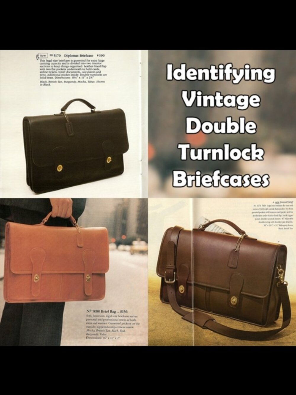Identifying Vintage Double Turnlock Briefcases - Brief, Diplomat, and Prescott